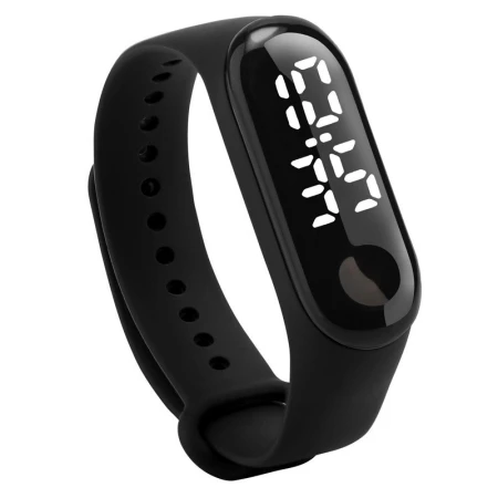 The white light bracelet watch is a simple single-button watch with only time and calendar functions The white light bracelet watch is a simple single-button watch with only time and calendar functions